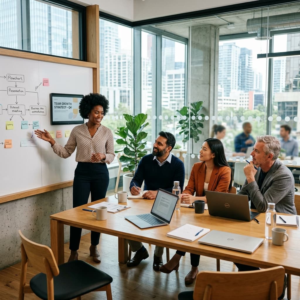 Diverse professional team collaboration office meeting